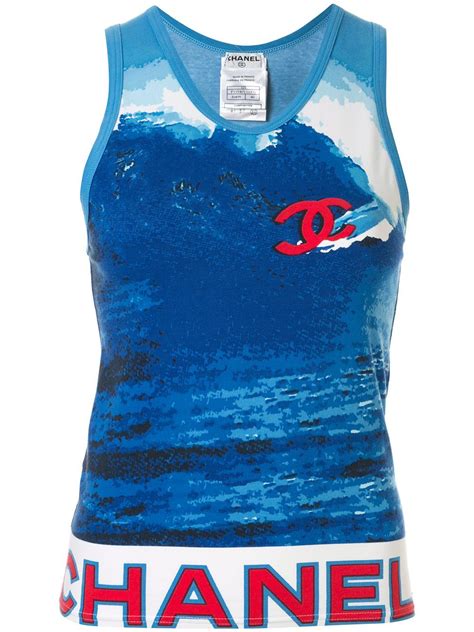 chanel logo vest top